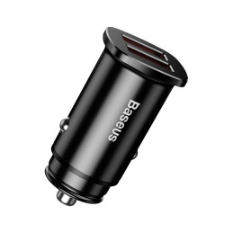 
Išmanusis automobilinis įkroviklis Square 2x USB QC3.0 Quick Charge 3.0 SCP AFC 30W juodas
