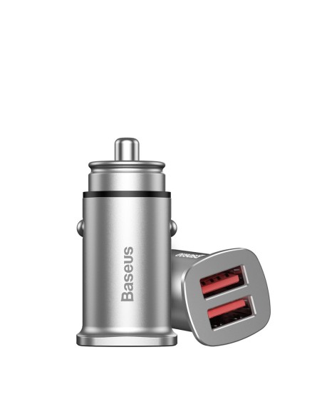 
Išmanusis automobilinis įkroviklis Square 2x USB QC3.0 Quick Charge 3.0 SCP AFC 30W juodas
