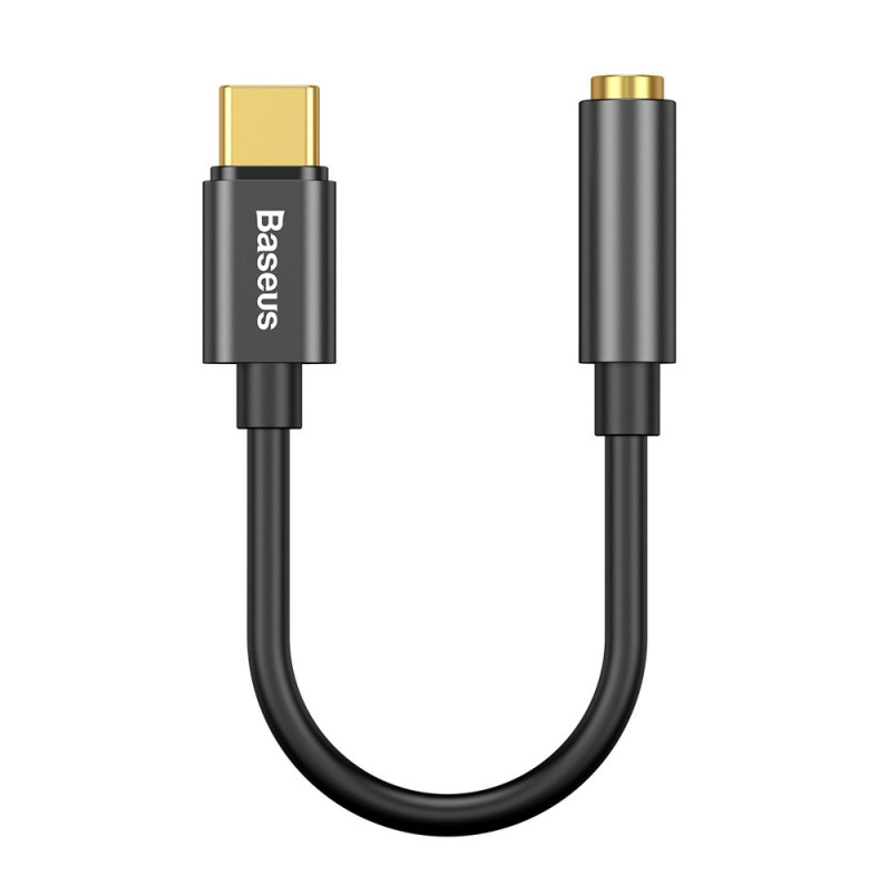 Ausinių adapteris L54 nuo USB-C iki 3,5 mm DAC garso lizdo juodas