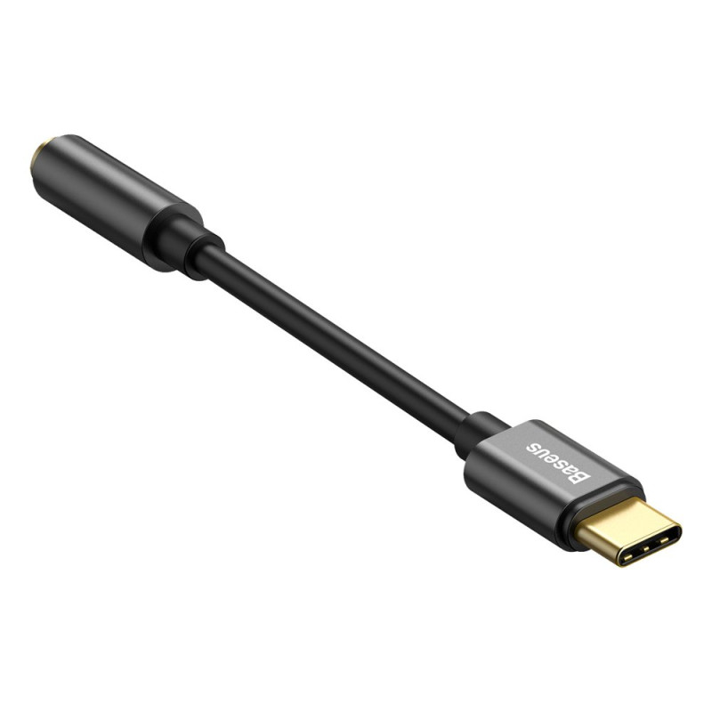 Ausinių adapteris L54 nuo USB-C iki 3,5 mm DAC garso lizdo juodas