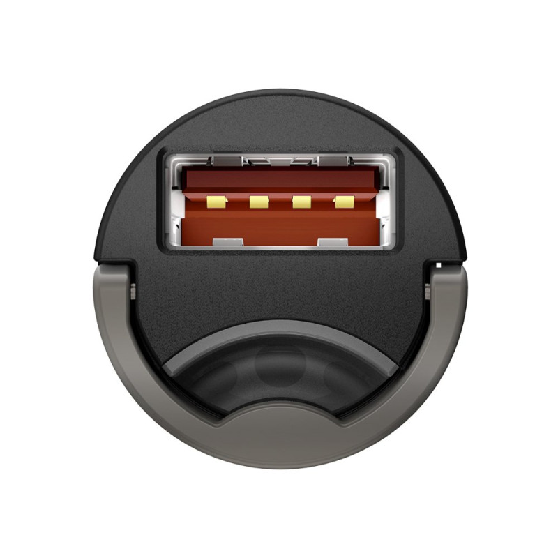 Tiny Star USB 30W Quick Charge mini išmanusis automobilinis įkroviklis, pilka