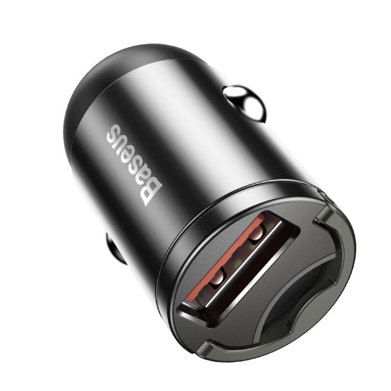 Tiny Star USB 30W Quick Charge mini išmanusis automobilinis įkroviklis, pilka