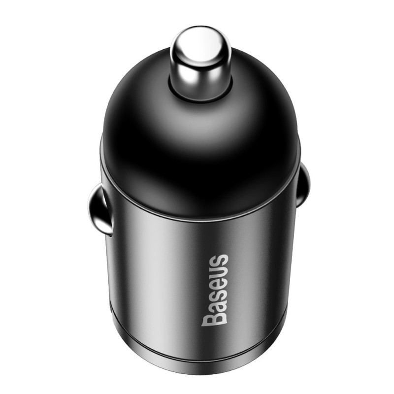 Tiny Star USB 30W Quick Charge mini išmanusis automobilinis įkroviklis, pilka