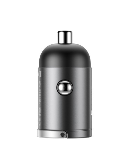 
Tiny Star PPS USB-C 30W Quick Charge PD mini išmanusis automobilinis įkroviklis, pilka
