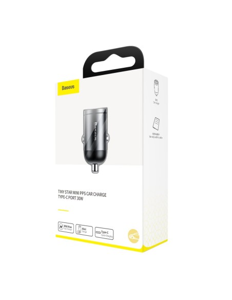 
Tiny Star PPS USB-C 30W Quick Charge PD mini išmanusis automobilinis įkroviklis, pilka
