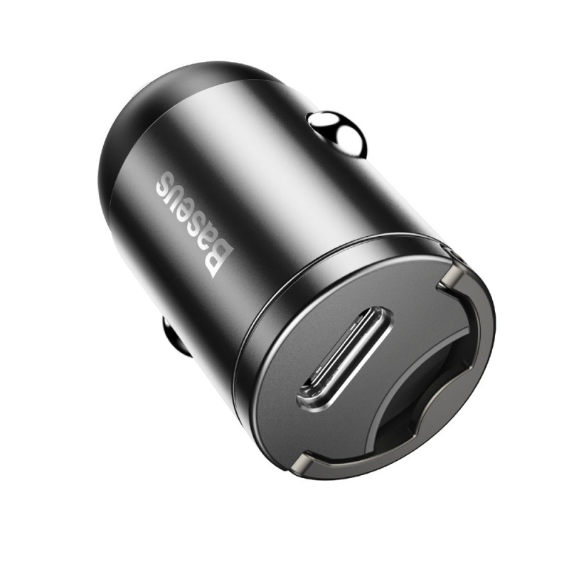 Tiny Star PPS USB-C 30W Quick Charge PD mini išmanusis automobilinis įkroviklis, pilka