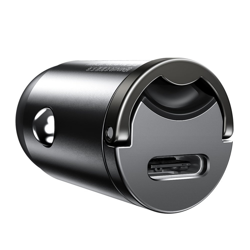 Tiny Star PPS USB-C 30W Quick Charge PD mini išmanusis automobilinis įkroviklis, pilka