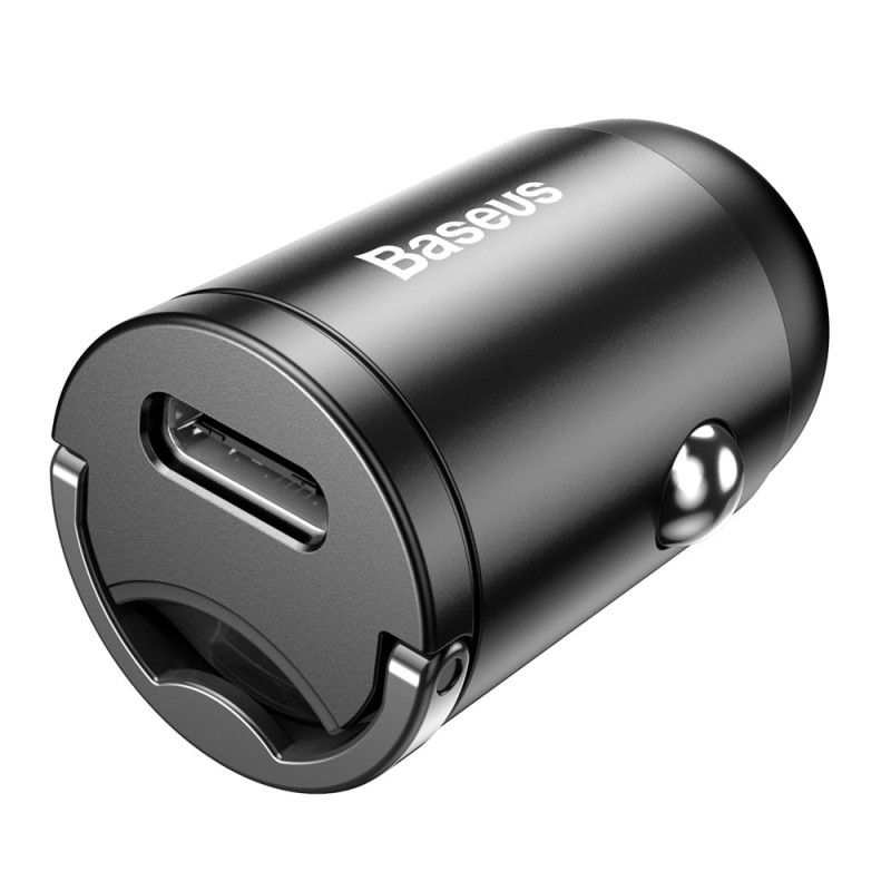 Tiny Star PPS USB-C 30W Quick Charge PD mini išmanusis automobilinis įkroviklis, pilka