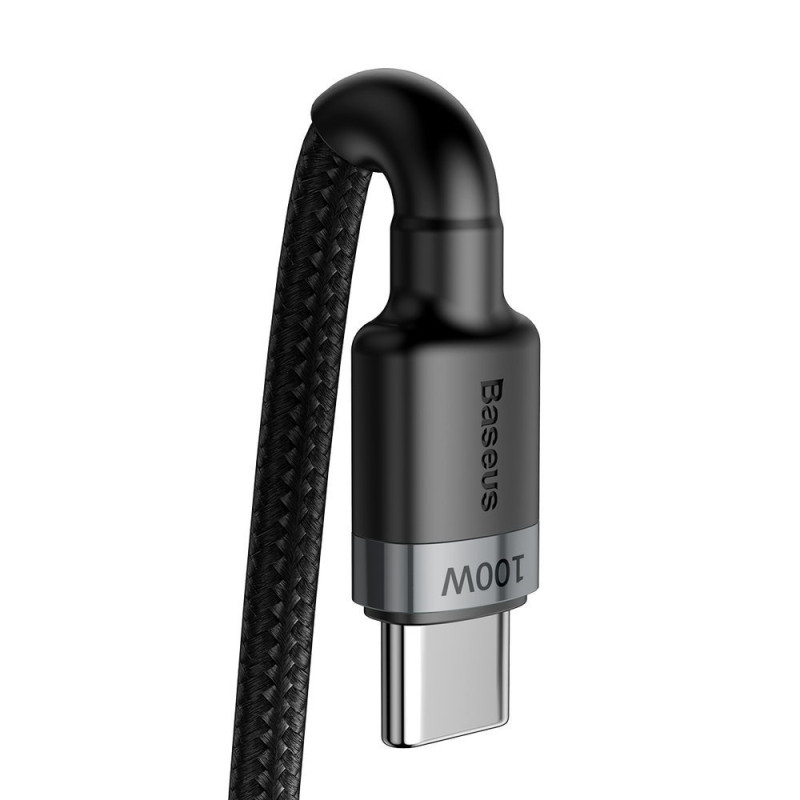 Cafule nailono kabelis USB-C maitinimo tiekimas 2.0 100W 20V 5A 2m pilka