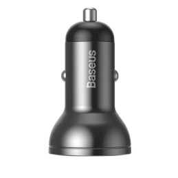 
Automobilinis pakrovėjas 2x USB 4.8A 24W su LCD ekranu, pilkas
