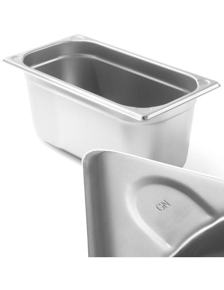 Kitchen Line GN 1/4 plieninis konteineris, aukštis 100 mm - Hendi 806531 Kitchen Line GN 1/4 plieninis konteineris, aukštis 100 mm - Hendi 806531