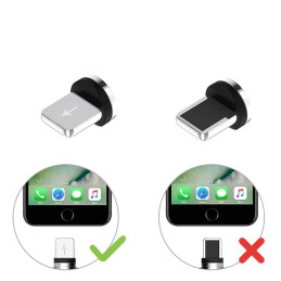 
Iphone Lightning magnetinio kabelio kištuko antgalis, sidabrinis
