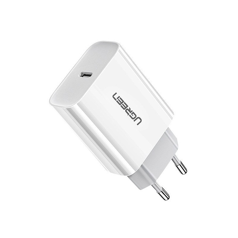 
USB Power Delivery 3.0 Quick Charge 4.0+ 20W 3A baltas įkroviklis
