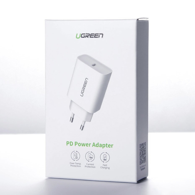 
USB Power Delivery 3.0 Quick Charge 4.0+ 20W 3A baltas įkroviklis
