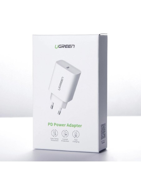 
USB Power Delivery 3.0 Quick Charge 4.0+ 20W 3A baltas įkroviklis

