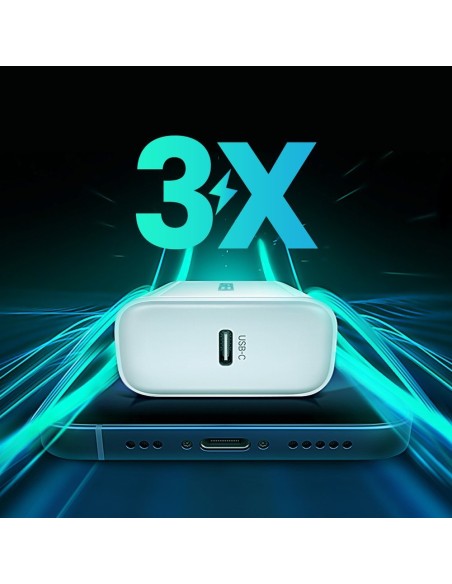 
USB Power Delivery 3.0 Quick Charge 4.0+ 20W 3A baltas įkroviklis
