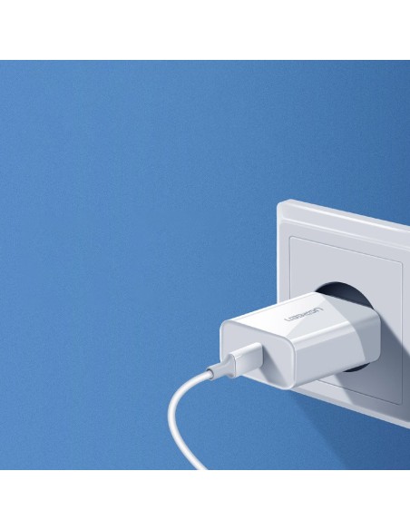 
USB Power Delivery 3.0 Quick Charge 4.0+ 20W 3A baltas įkroviklis
