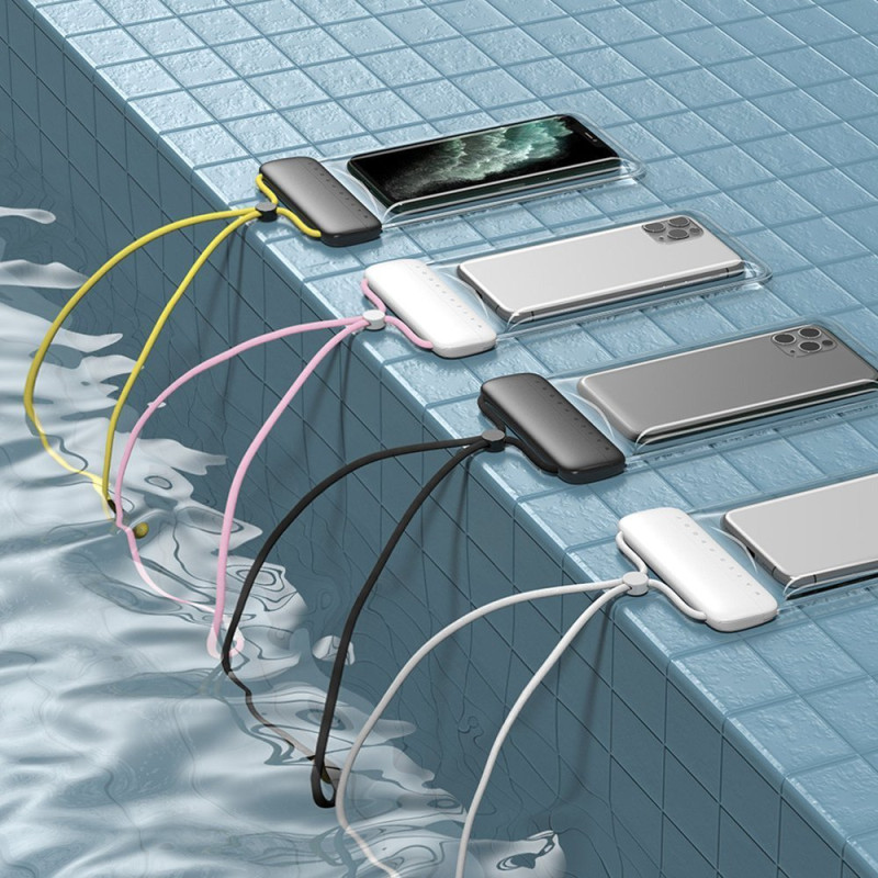 Universalus vandeniui atsparus dėklas telefonui iki 7,2& 39 & 39 baseinui, vanduo, geltonas