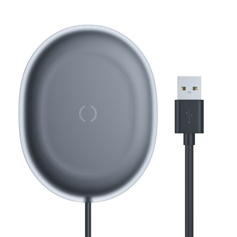 
Jelly Qi 15W belaidis įkroviklis ausinėms + USB - USB-C laidas, juodas
