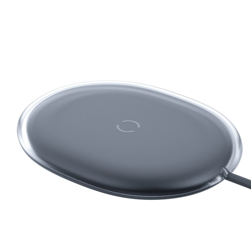 Jelly Qi 15W belaidis įkroviklis ausinėms + USB - USB-C laidas, juodas