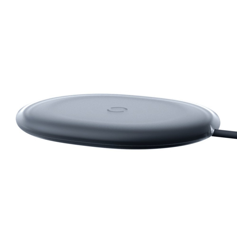 Jelly Qi 15W belaidis įkroviklis ausinėms + USB - USB-C laidas, juodas