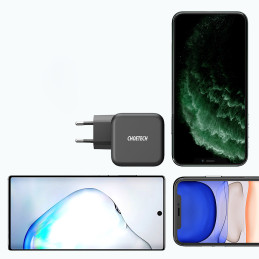 Greitas įkroviklis GaN USB Type C 61W 3A PowerDelivery juodas