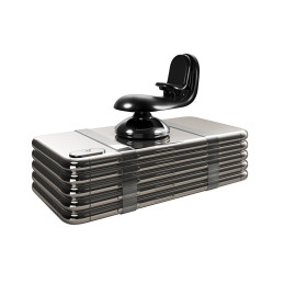 
Magnetinis telefono laikiklis automobilio grotelėms, pasukamas 360 laipsnių, juodas
