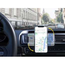 
Magnetinis telefono laikiklis automobilio grotelėms, pasukamas 360 laipsnių, juodas

