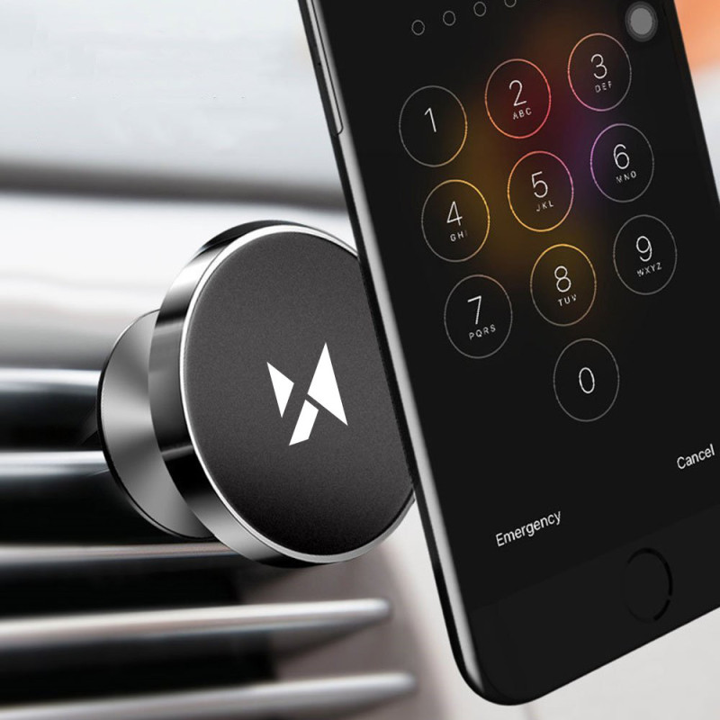 
Magnetinis telefono laikiklis automobilio grotelėms, juodas
