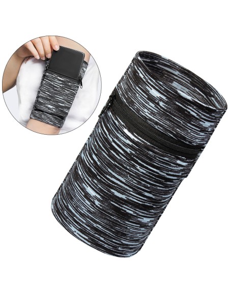 Rankovė bėgimo pratimams fitneso raištelis baltos-juodos juostelės