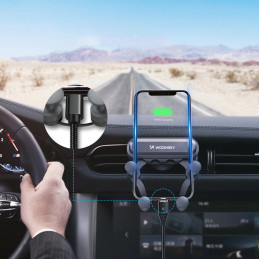 
Gravitacinis automobilinis telefono laikiklis orlaidei, juodas
