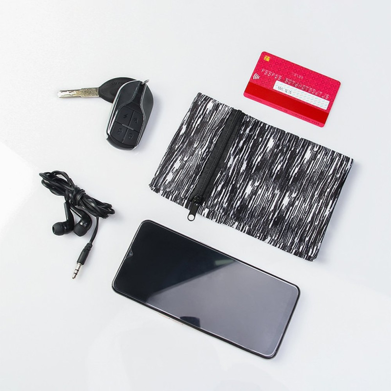 Rankovė bėgimo pratimams fitneso raištelis baltos-juodos juostelės