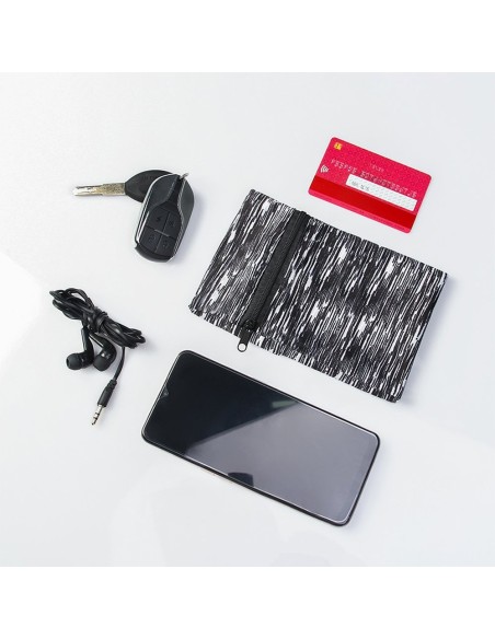 Rankovė bėgimo pratimams fitneso raištelis baltos-juodos juostelės