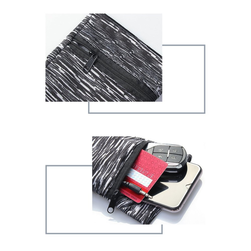 Rankovė bėgimo pratimams fitneso raištelis baltos-juodos juostelės