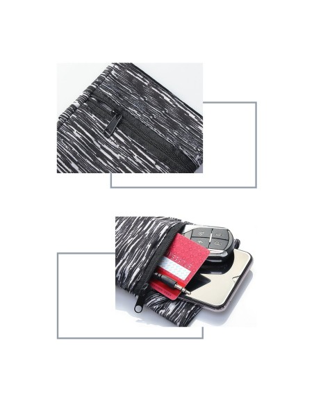 Rankovė bėgimo pratimams fitneso raištelis baltos-juodos juostelės