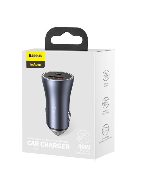 Greitas USB-C + USB 40W automobilinis įkroviklis Golden Contactor Pro pilka
 
Greitas USB-C + USB 40W automobilinis įkroviklis Golden Contactor Pro pilka
