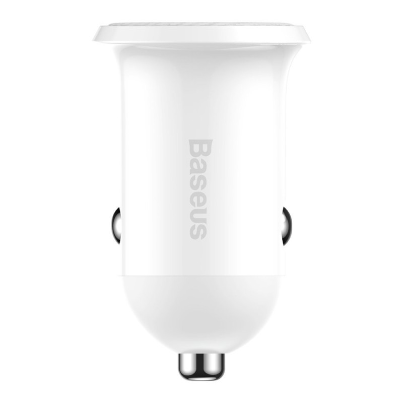 Grain Pro 2x USB 4.8A automobilinis įkroviklis cigarečių degiklio lizdui, baltas
