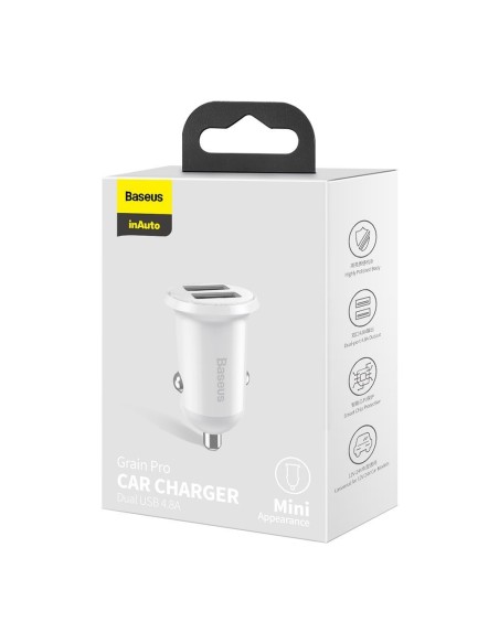 Grain Pro 2x USB 4.8A automobilinis įkroviklis cigarečių degiklio lizdui, baltas
 
Grain Pro 2x USB 4.8A automobilinis įkroviklis cigarečių degiklio lizdui, baltas
