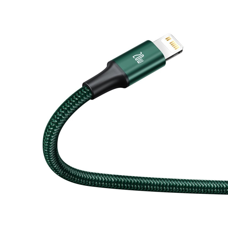 Rapid 3in1 kabelis USB-C - USB-C / Lightning / micro USB 20 W 1,5 m žalias