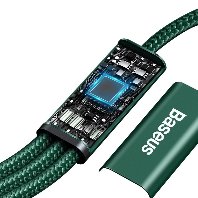 Rapid 3in1 kabelis USB-C - USB-C / Lightning / micro USB 20 W 1,5 m žalias