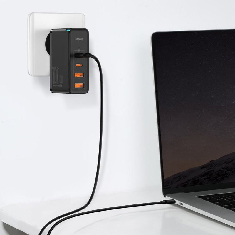 GaN2 Pro USB greitas įkroviklis USB-C QC PD 100W juodas