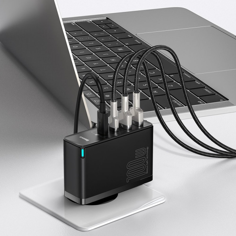 GaN2 Pro USB greitas įkroviklis USB-C QC PD 100W juodas