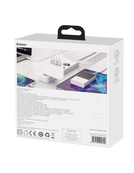 
GaN2 Pro USB greitas įkroviklis USB-C QC PD 100W baltas
