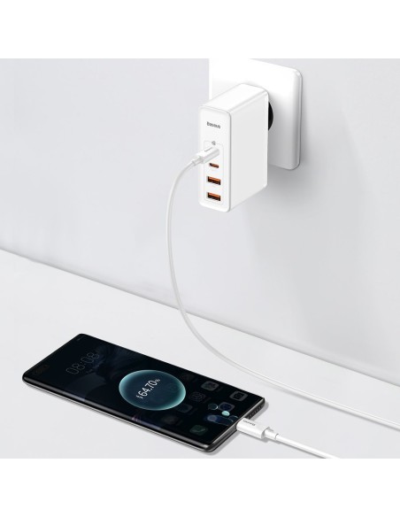 
GaN2 Pro USB greitas įkroviklis USB-C QC PD 100W baltas
