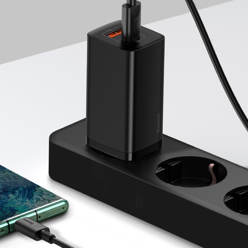 GaN2 Pro USB greitas įkroviklis USB-C QC PD 65W juodas