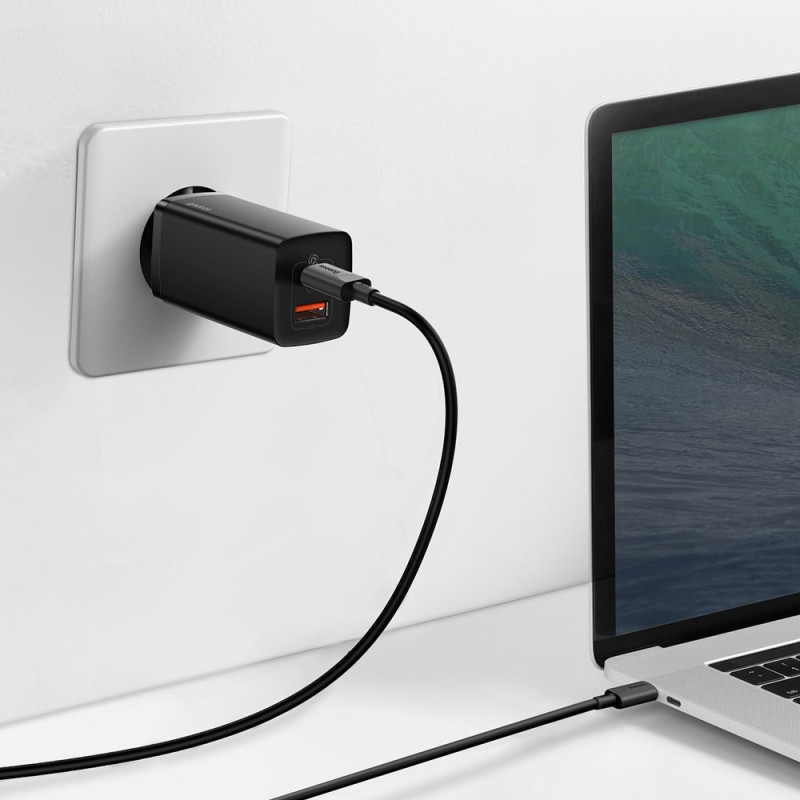 GaN2 Pro USB greitas įkroviklis USB-C QC PD 65W juodas