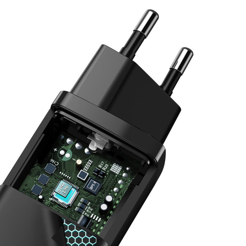 GaN2 Pro USB greitas įkroviklis USB-C QC PD 65W juodas