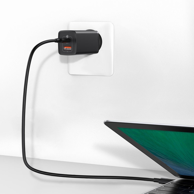 GaN2 Pro USB greitas įkroviklis USB-C QC PD 65W juodas