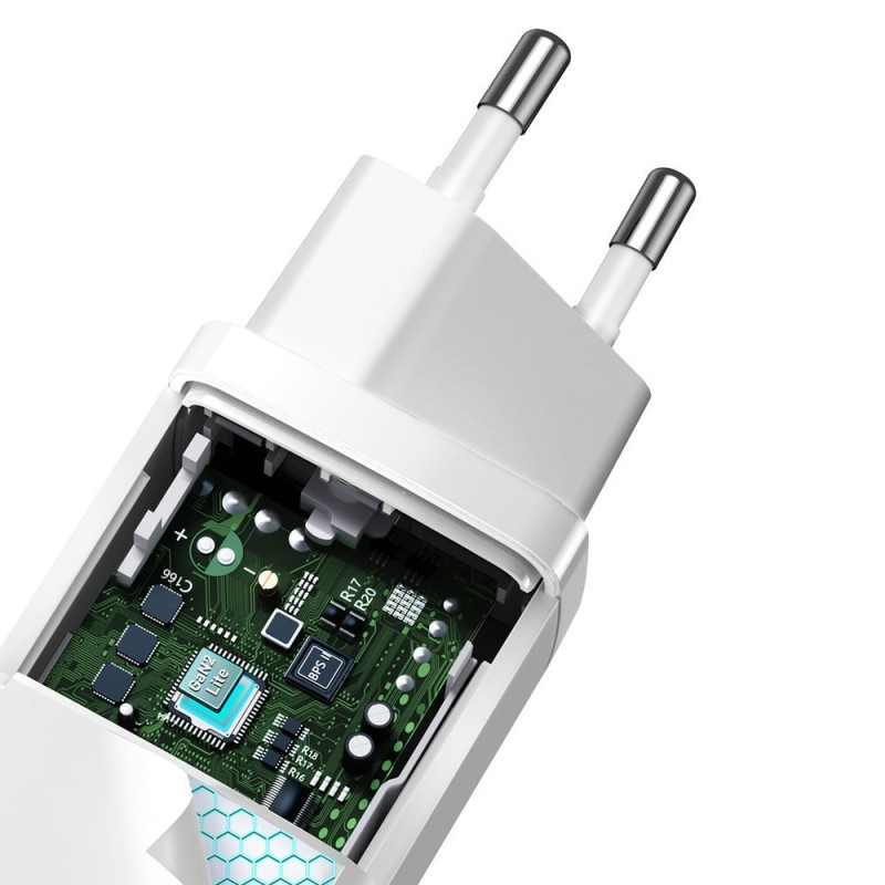 GaN2 Pro USB greitas įkroviklis USB-C QC PD 65W baltas