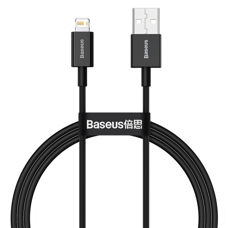 
Puikus iPhone USB laidas - Lightning 2.4A 1m juodas

